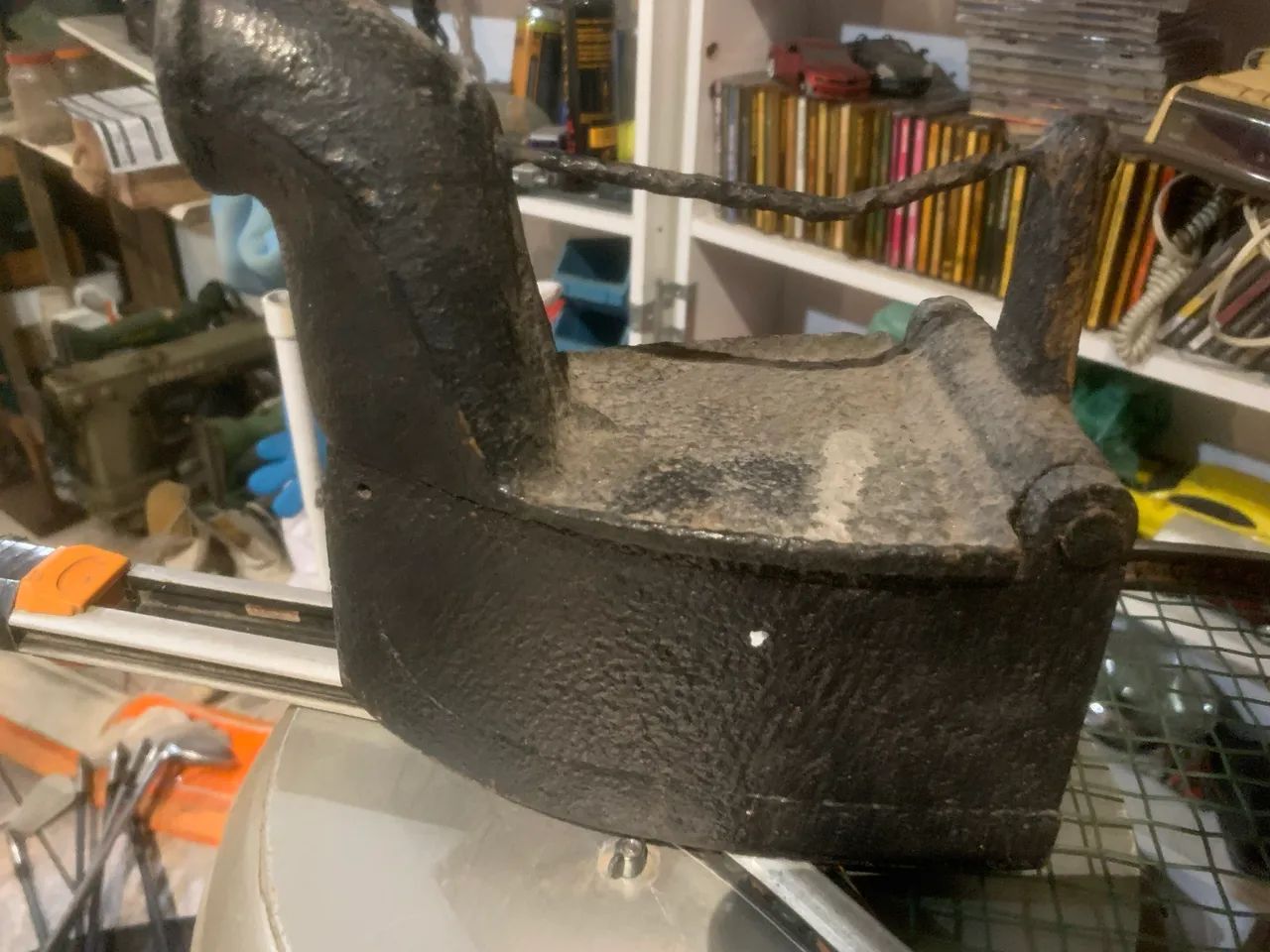 ferro de passar roupa antigo a brasa