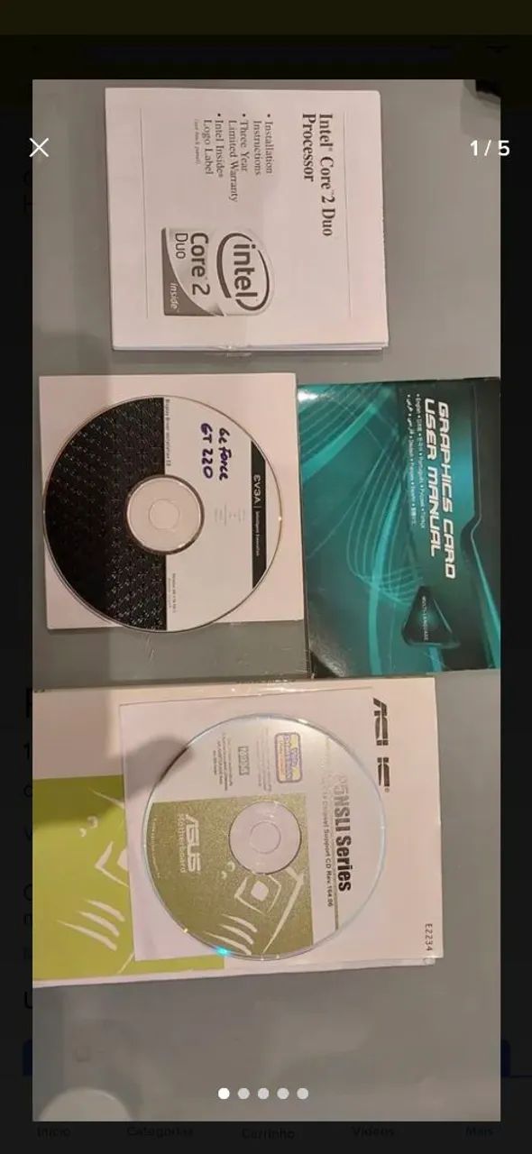 Kit Intel Core2 Duo Placa P5nsli, Placa de video separada GForce GT 220,Hd500gb  - Foto 2
