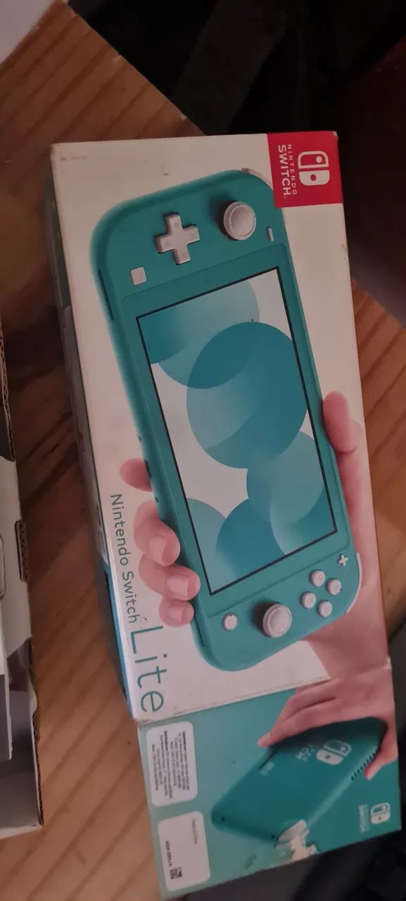 Caixa nintendo switch lite com berço 