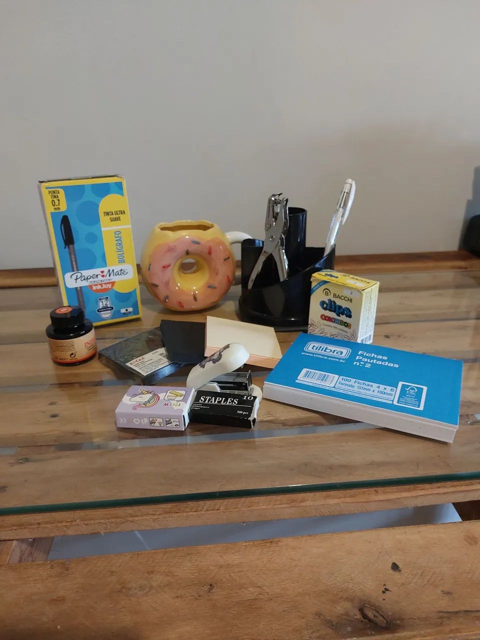 Complete Office Kit (Desk Organizer + Pens + Accessories)
