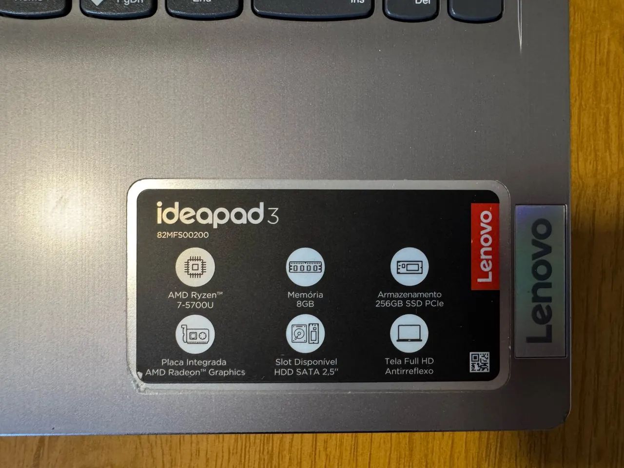 Notebook Lenovo IdeaPad 3 - Ryzen 7 | SSD 256 GB - Foto 4