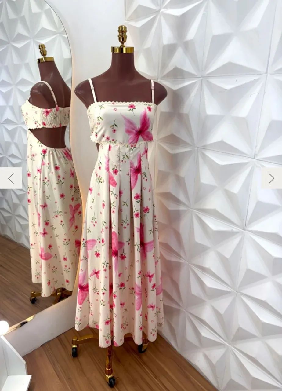 Vestido estampado longo - Foto 3