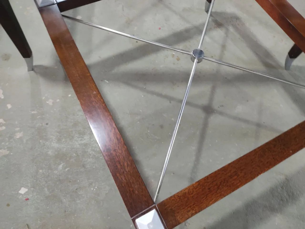 Mesa e Mesa de centro - Inox e madeira maciça - Foto 4
