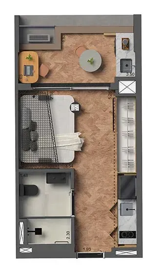 PLANTA 29m²