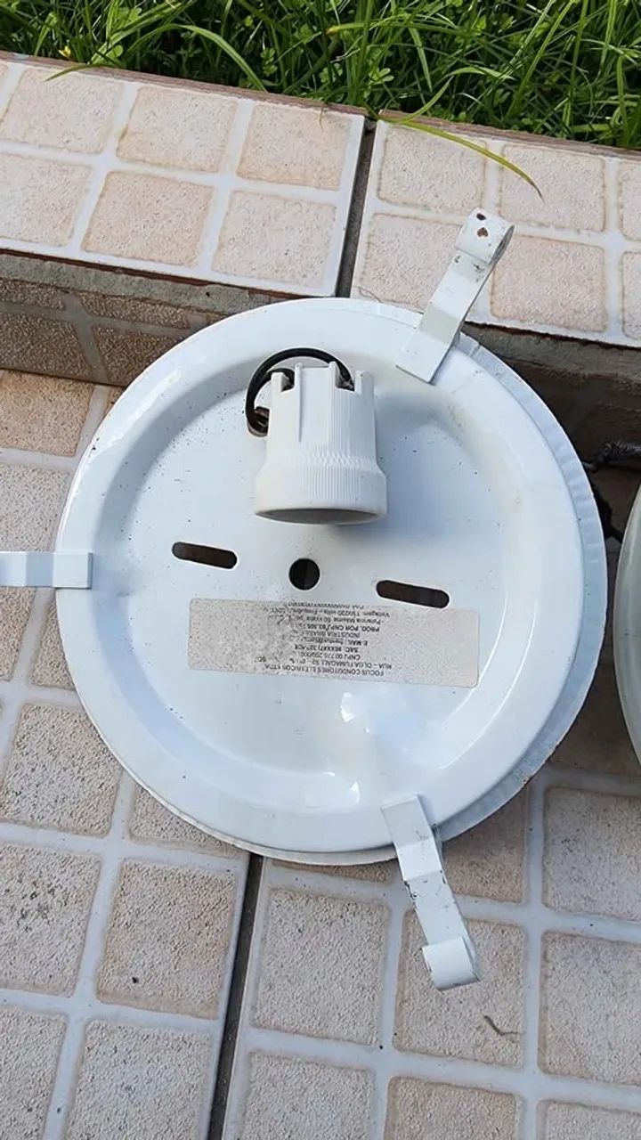 Plafons de Teto - Vidro Leitoso - Lote com 9 Unidades - Foto 2