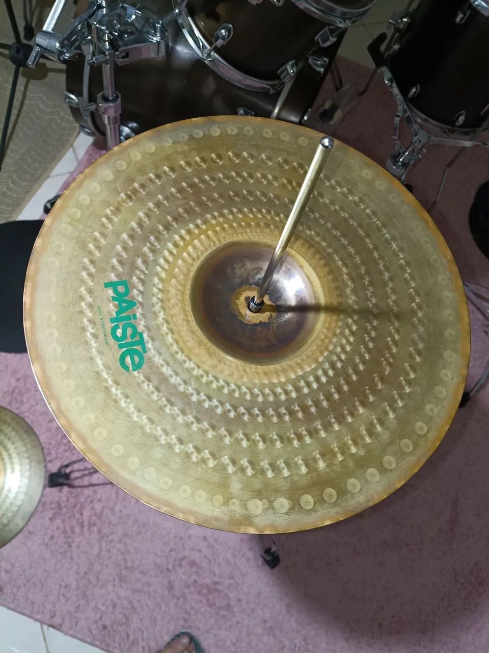 Pratos hi hat Paiste rude 1000 liga 2002 perfeitos - Foto 3