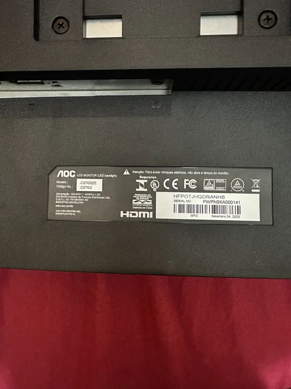 Monitor aoc de 27 polegadas  - Foto 2