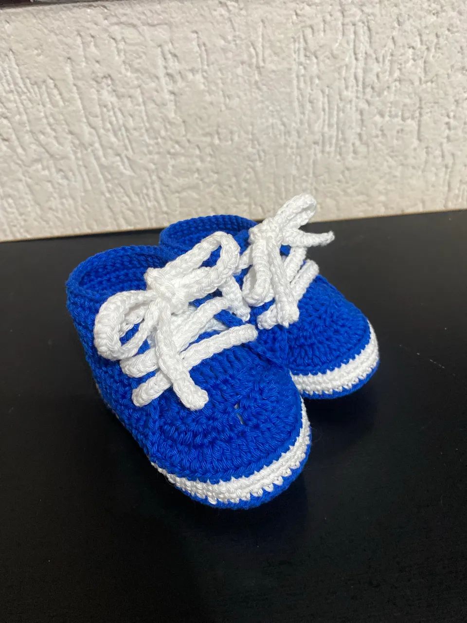 Tênis de Croche de 0 a 3 meses