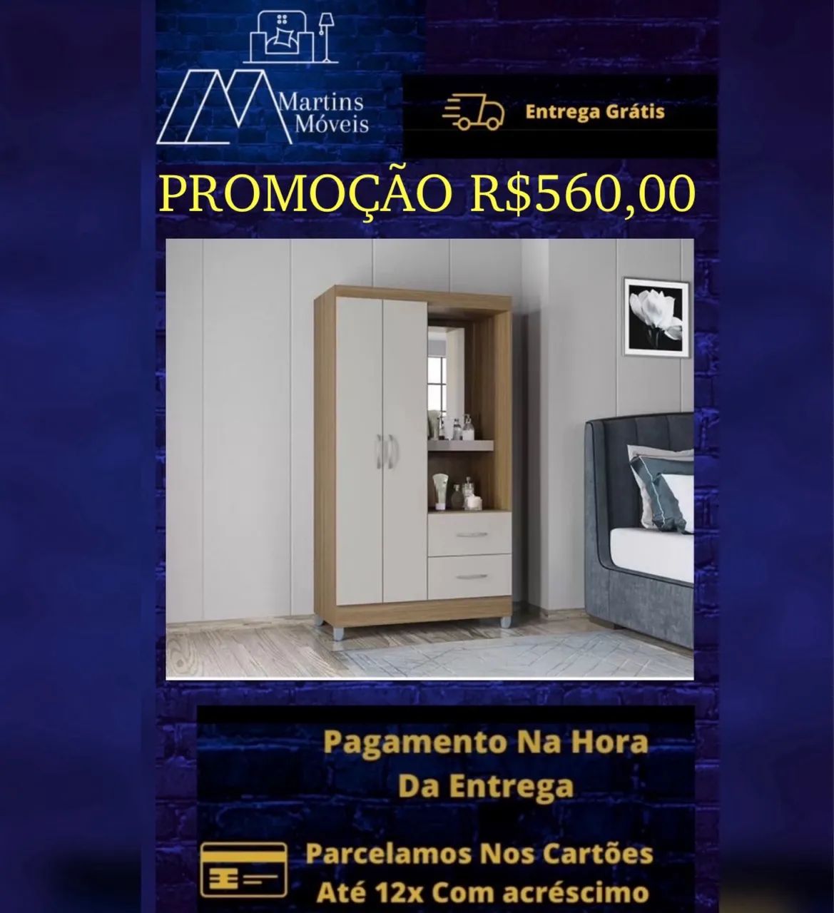 GRANDE PROMOÇÃO GUARDA ROUPA ENTREGA GRÁTIS  - Foto 5