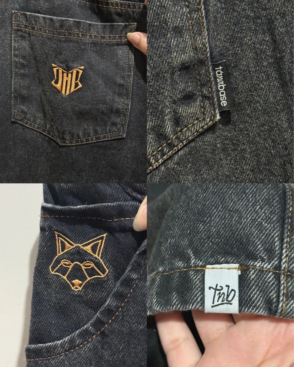 calça big jeans stone black g tnb - Foto 4