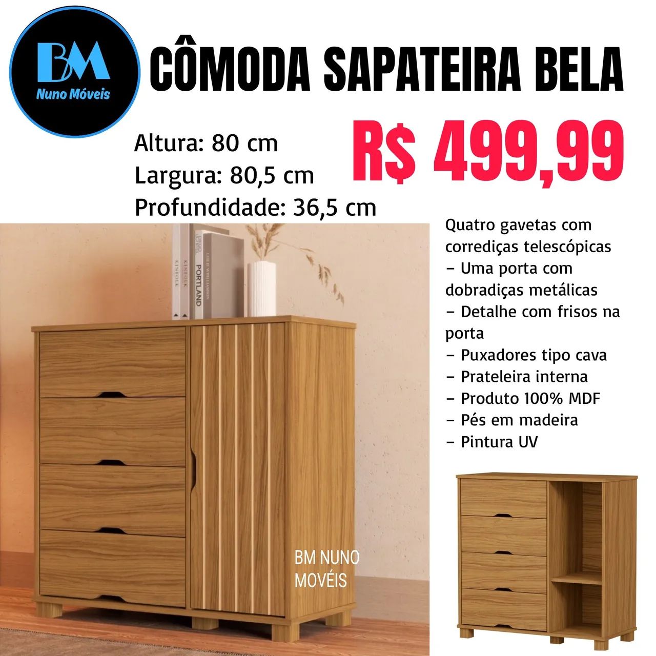 Cômoda sapateira Bela