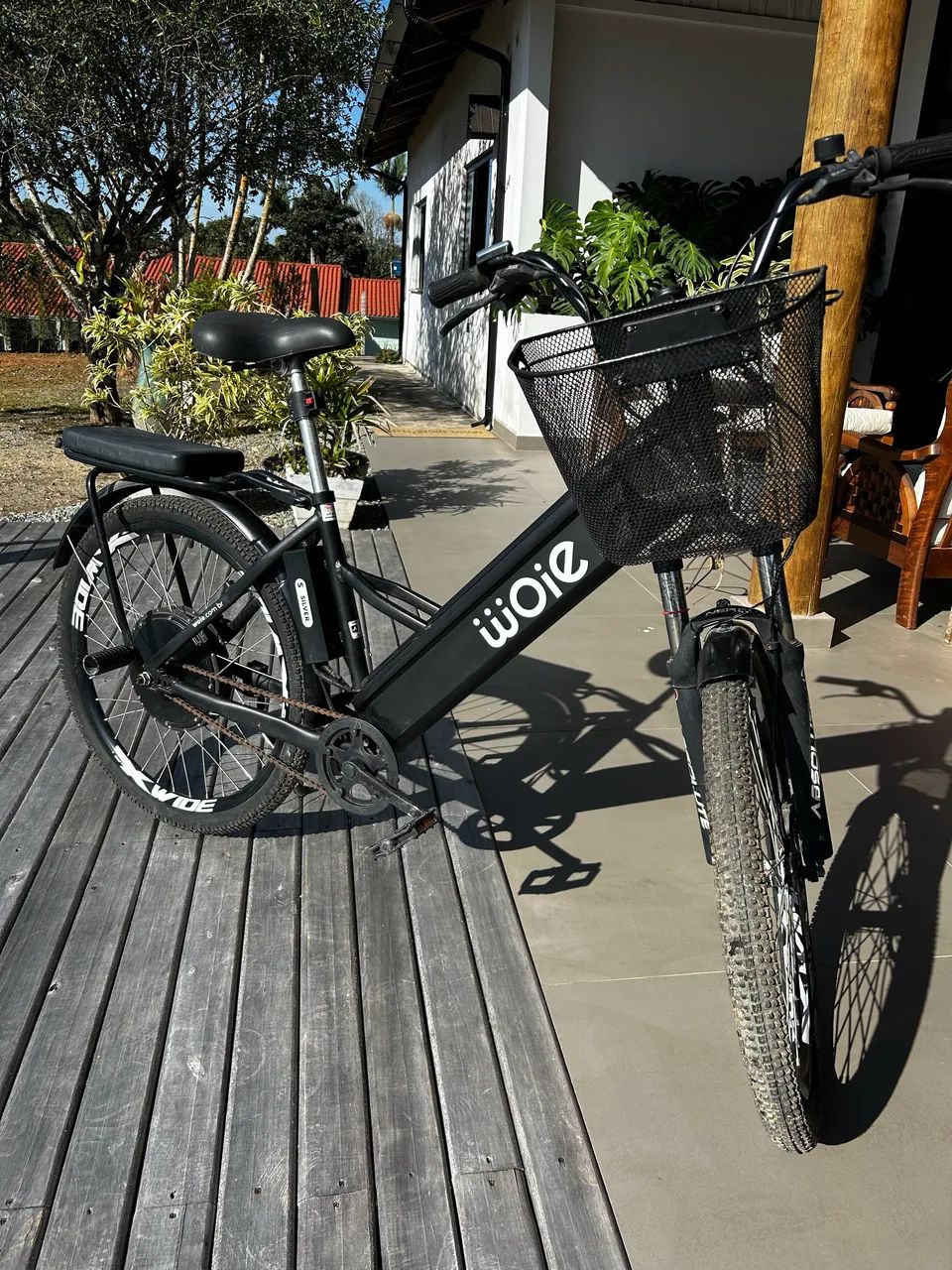 Bicicleta Elétrica Woie Silver Preta - Foto 4