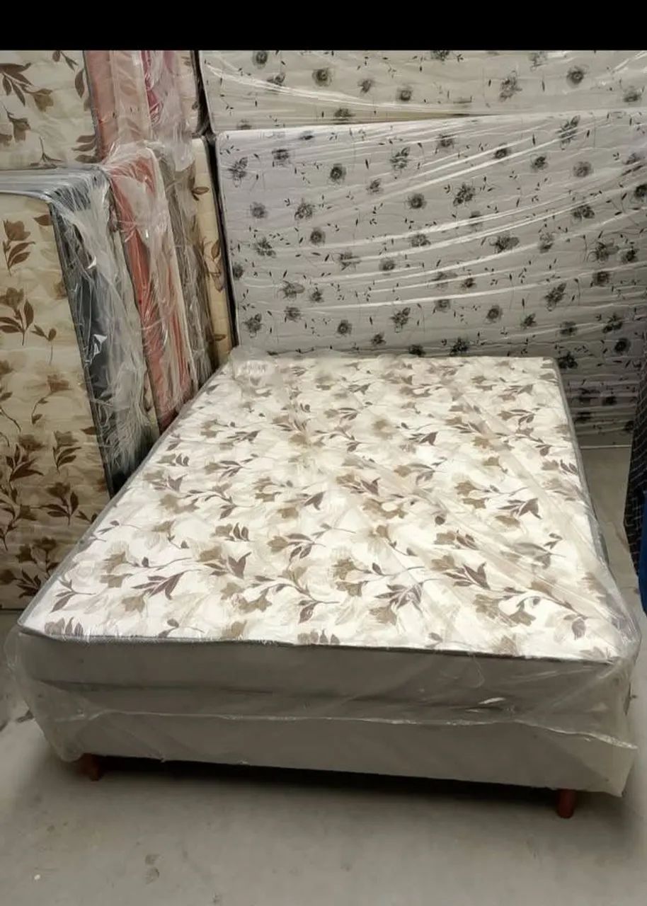 Cama box casal acoplada nova 