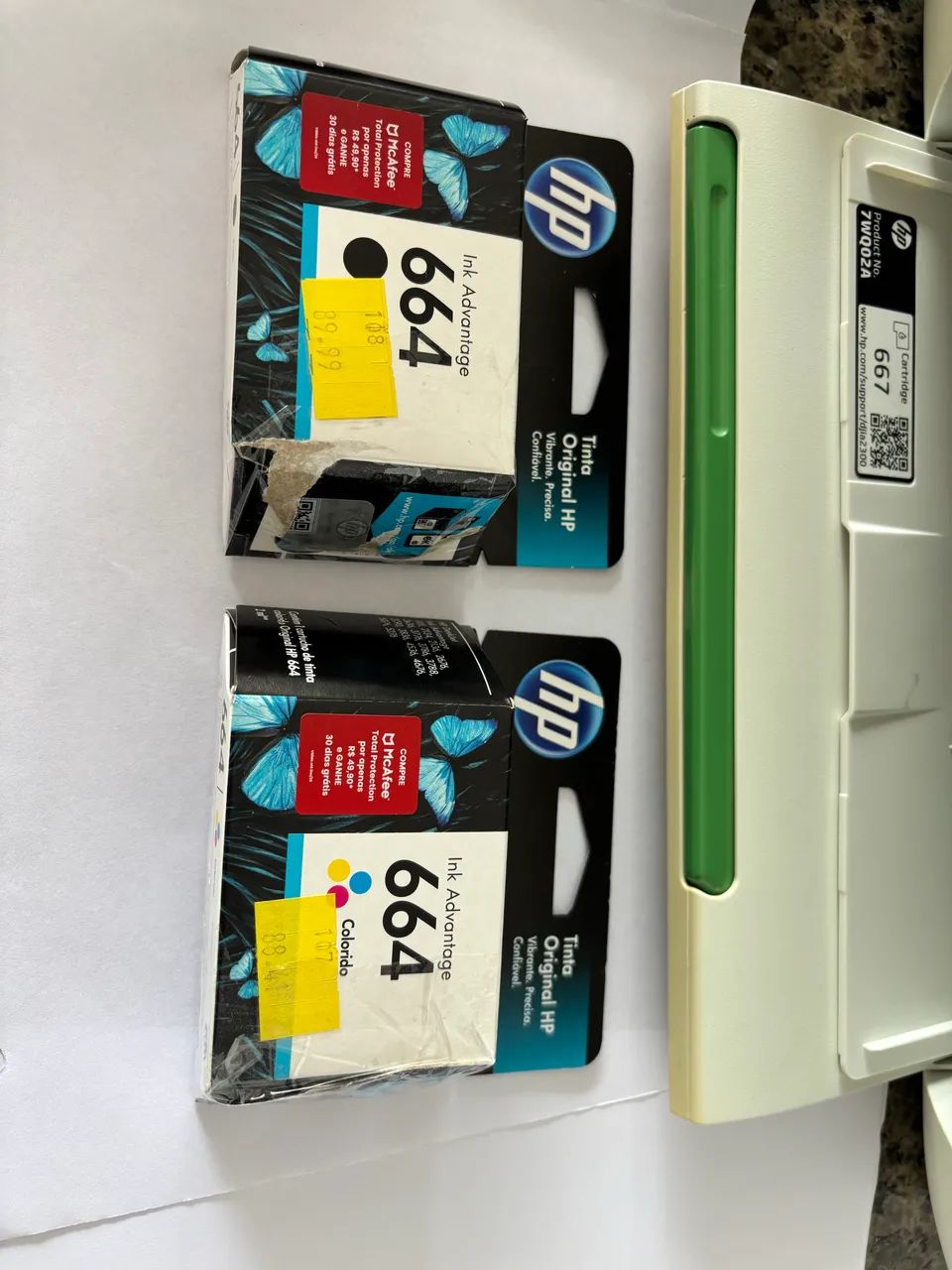 2 cartuchos de impressora HP