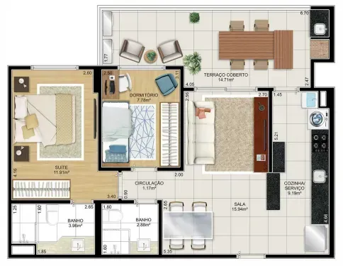 PLANTA 78m²