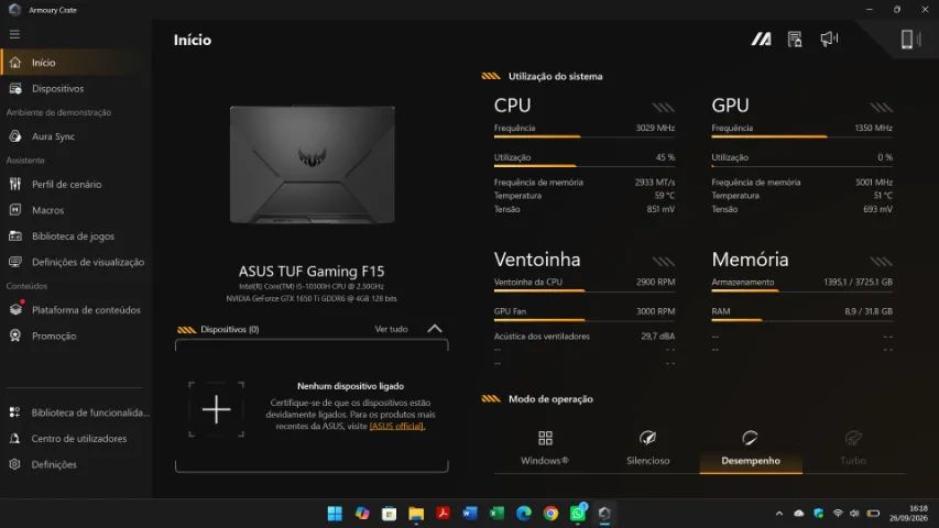 NOTEBOOK ASUS TUF GAMING i5/32GB/4TB - Foto 2