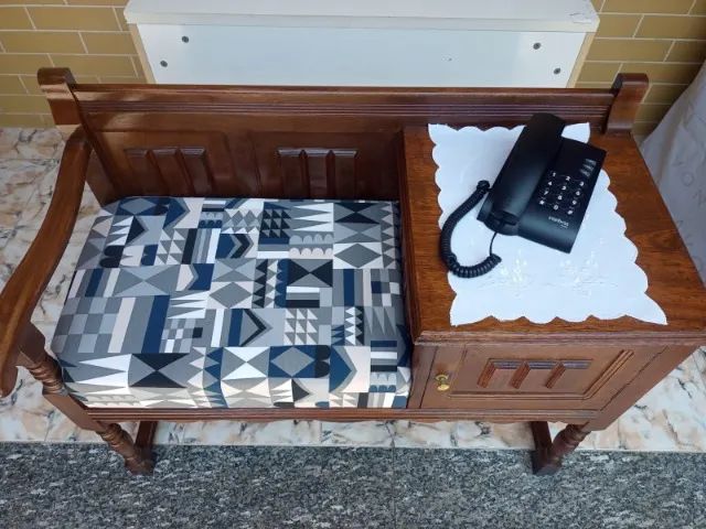 Banco de Telefone com Armário Integrado - Foto 4