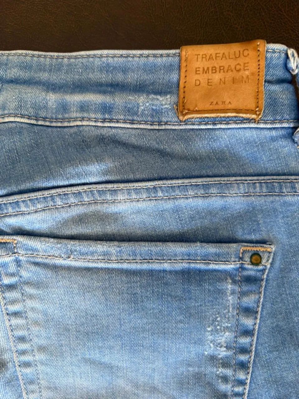 Calça damage jeans ZARA  - Foto 4