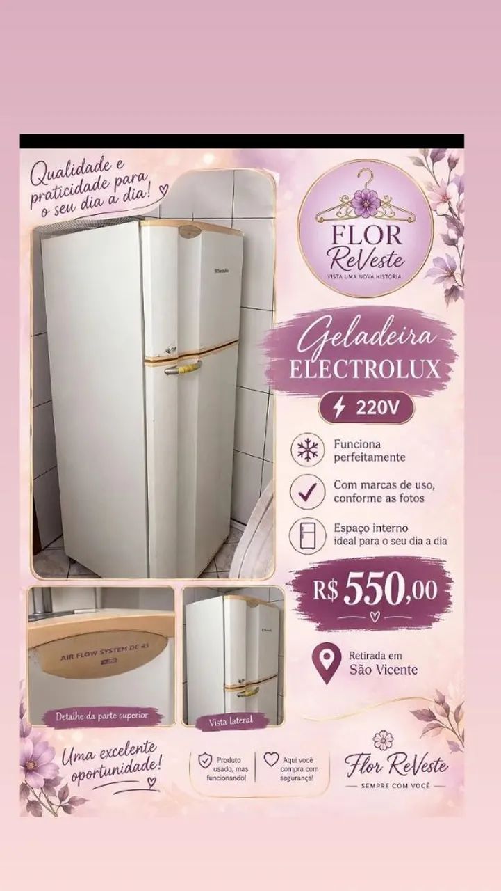 Geladeira 220v