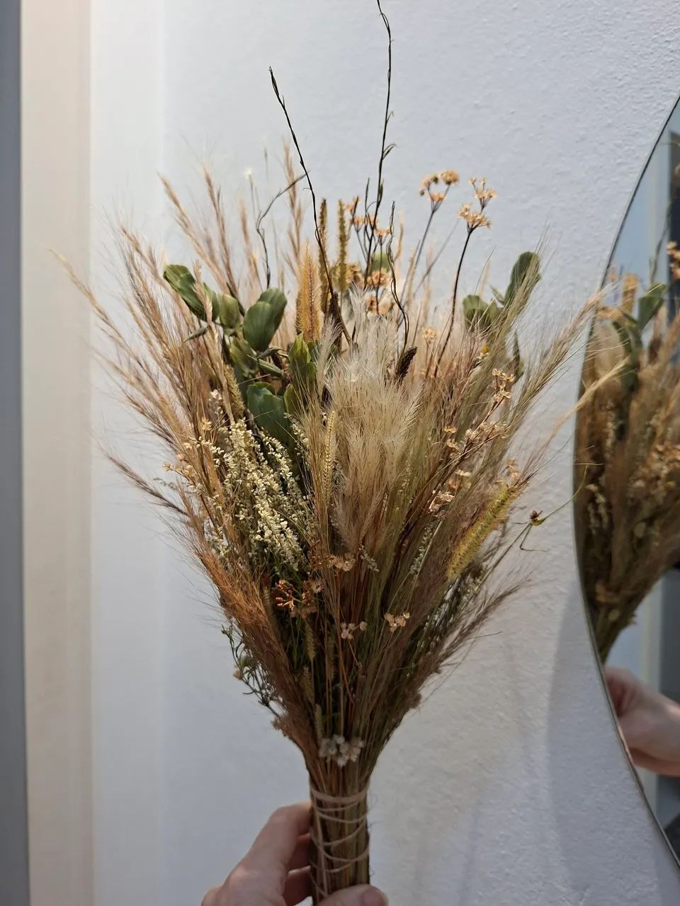 Arranjo de flores e capins desidratados secos - Foto 2