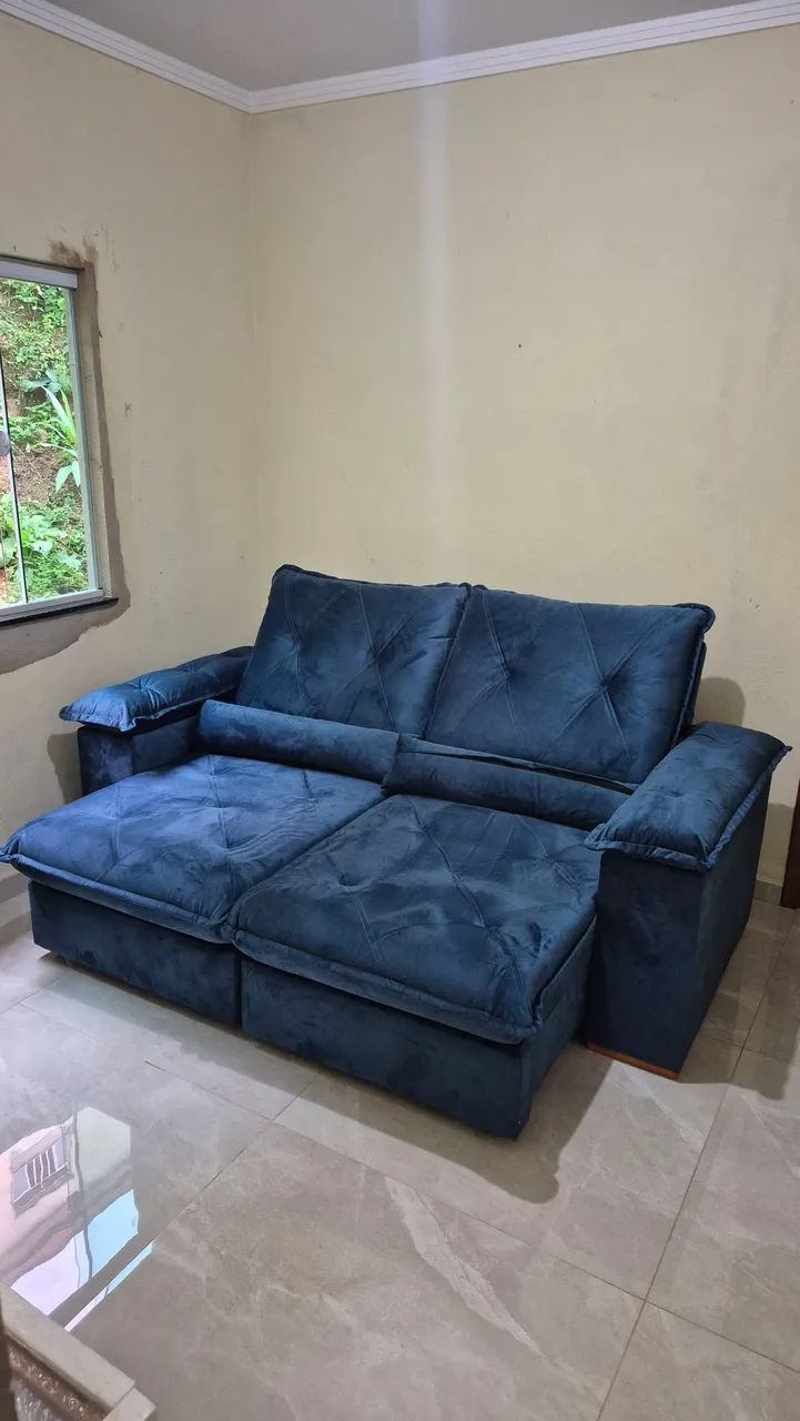 Sofá retrátil e reclinável 2,00m novo - Foto 5