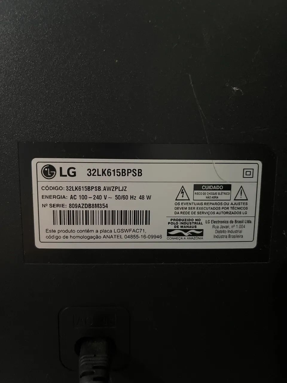 Smart TV LG 32? WebOS - 32LK615BPSB - Com Defeito - Foto 4