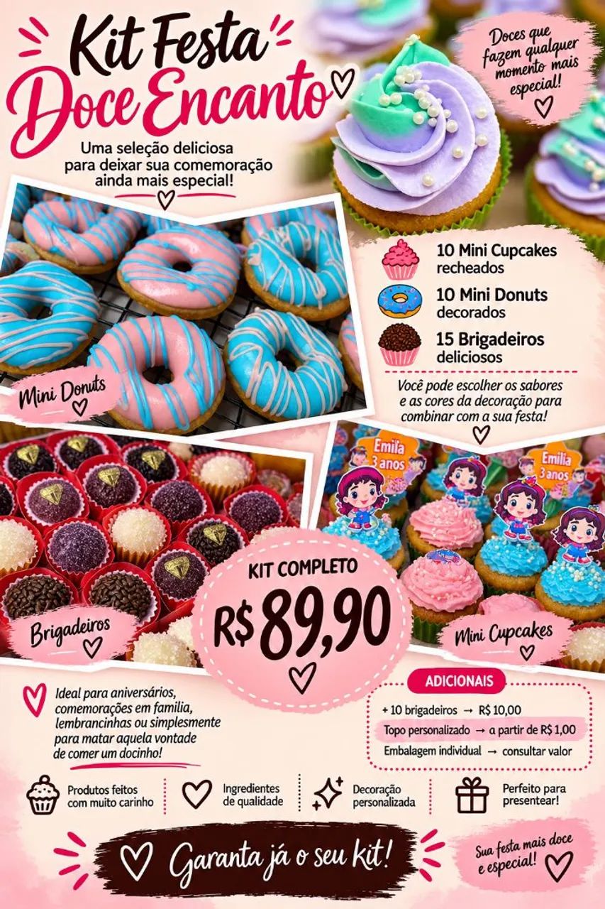 Kit festa de docinhos para sua mesa 