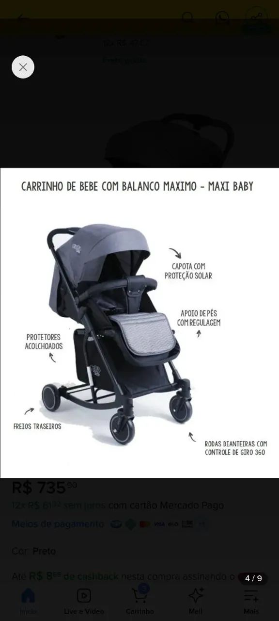 Carrinho de bebê  - Foto 5