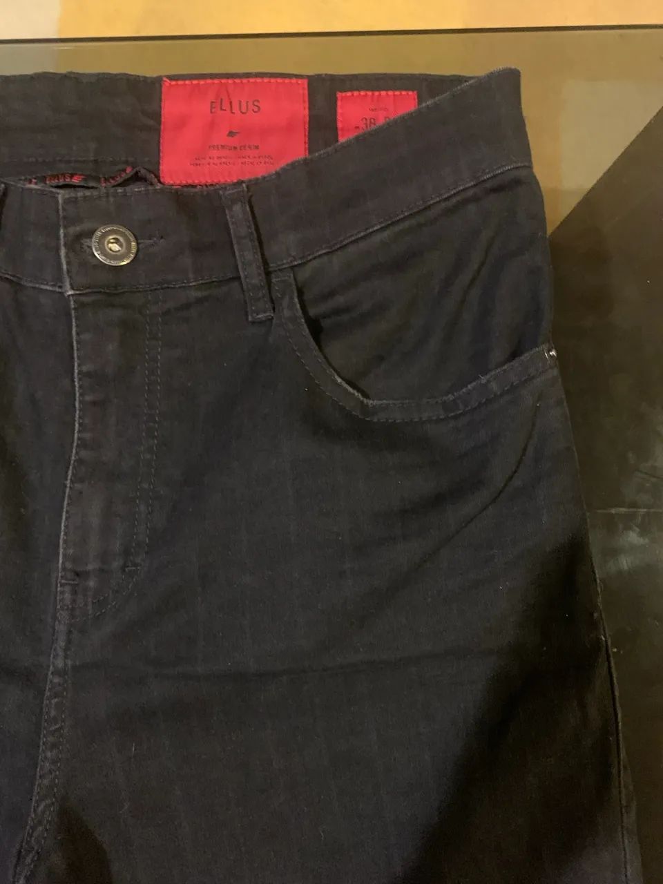 Calça Reta Preta Ellus - n. 38 - Foto 3