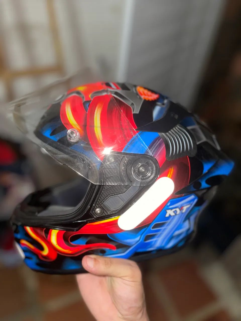 Capacete KYT TTCourse Magnet Brilhante - Foto 3