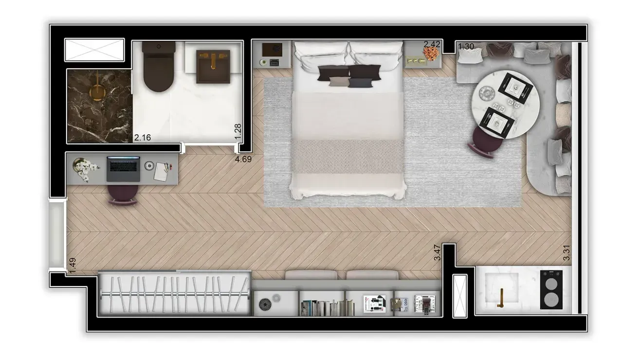 PLANTA 22m²