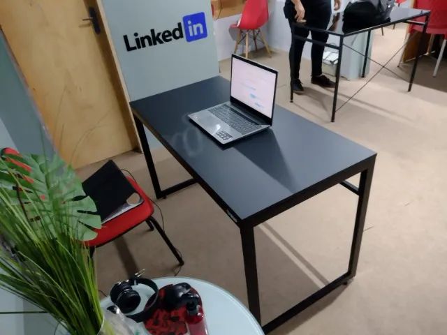 Mesa Gamer Reforçada 1,2 m NOVA Multiuso Estilo Industrial para Computador Notebook Office - Foto 2
