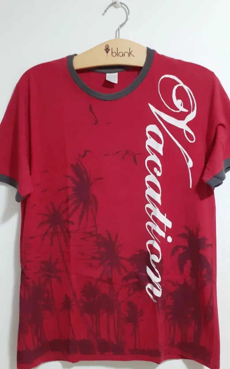 Camiseta Masc vermelha - Foto 2