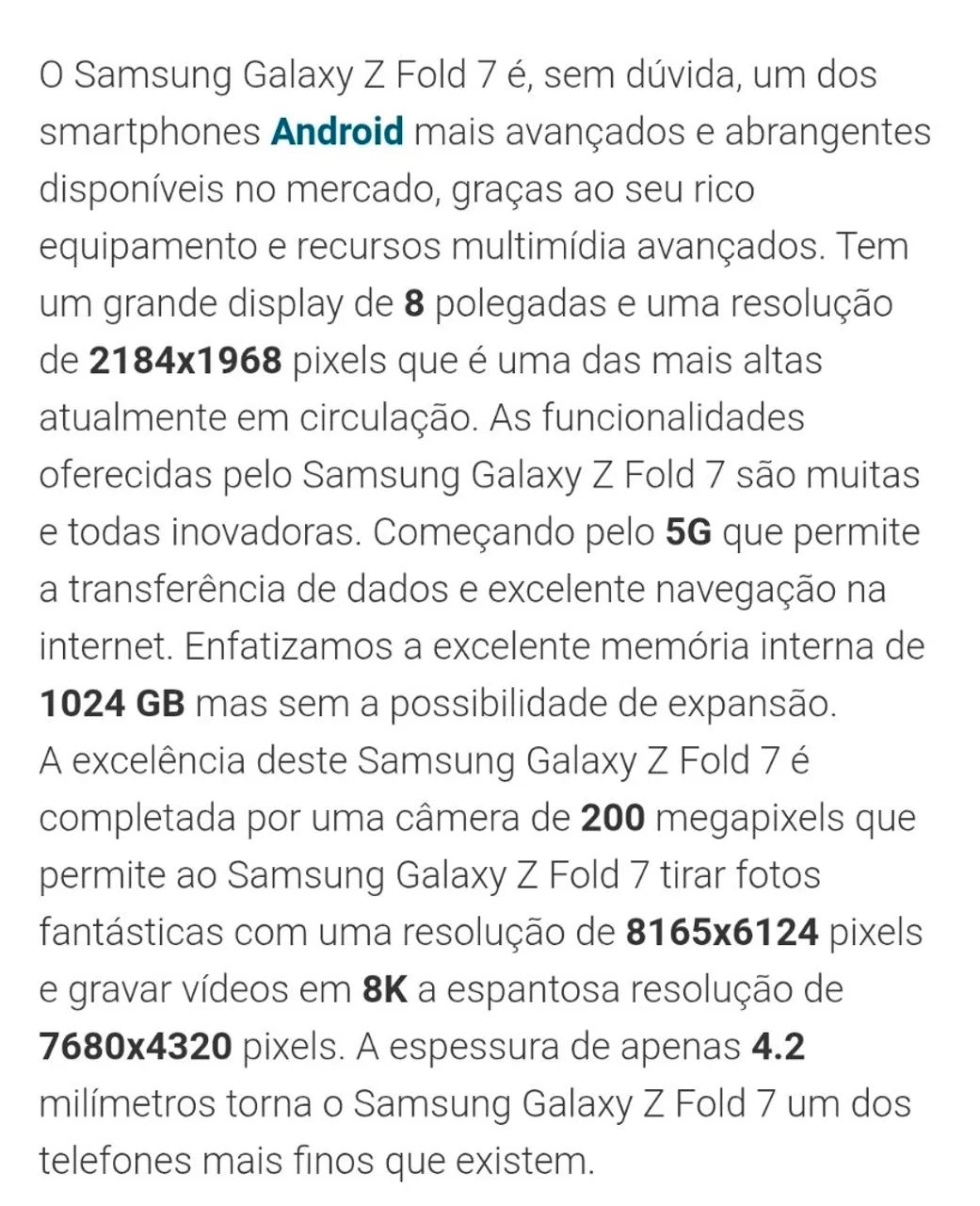 Z Fold 7 - 512 GB - Nota Fiscal - Samsung - Foto 4