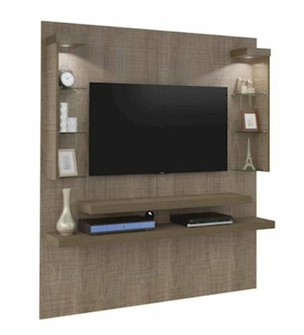 Painel para TV Atlantis Artely Cor Canela ou Pinho com Branco - Foto 3