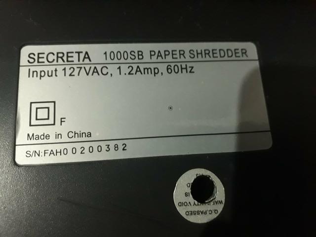 Fragmentadora de Papel SECRETA