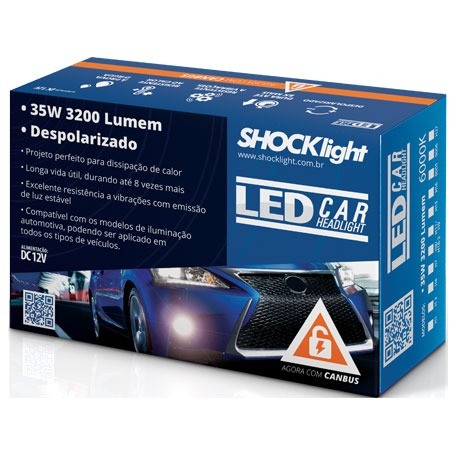 Lâmpada Led Car 2d Shocklight H11 H8 6000k 12v - 7.200 Lumens - Foto 2
