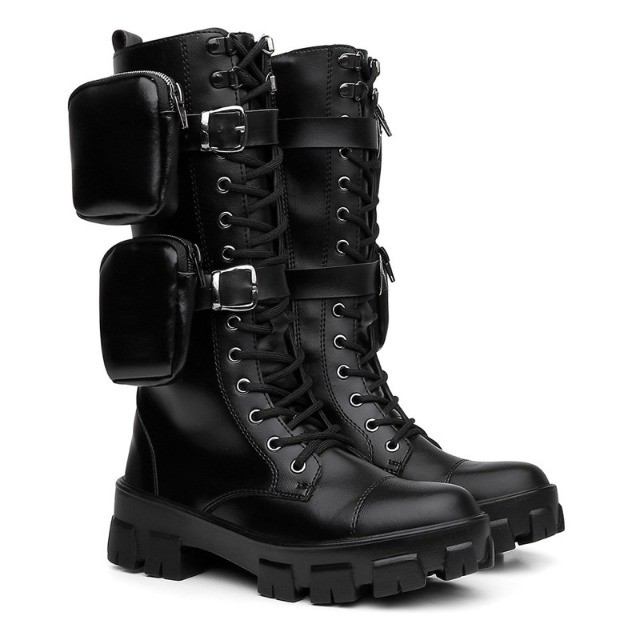 Bota Coturno Feminina Tratorada