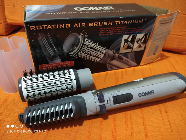 conair rotating air brush titanium