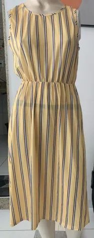 Vestido Longo com listras