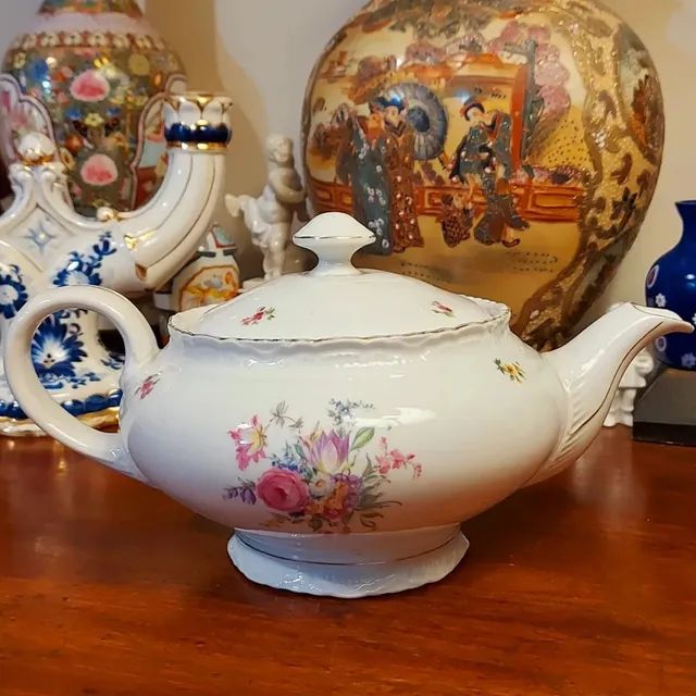 Antigo bule em porcelana Tcheca  - Foto 5