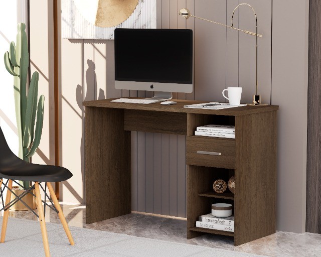 Mesa Para Escritório Donna 1 Gaveta Com Corrediça telescópica! Frete + Montagem Grátis! - Foto 3