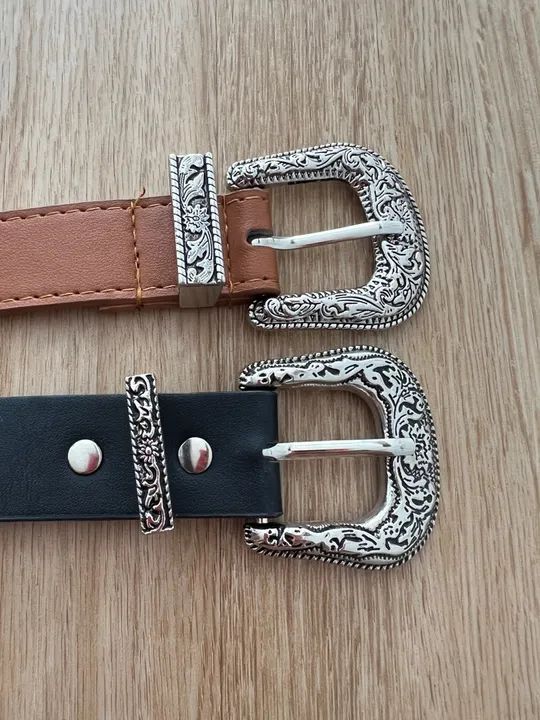 Cinto feminino marrom e preto