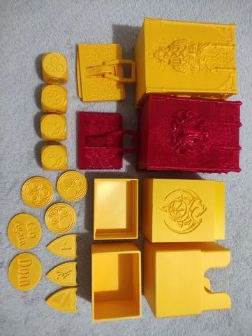 Deck box e tokens TCG Magic the Gathering, Flesh and Blood e mais