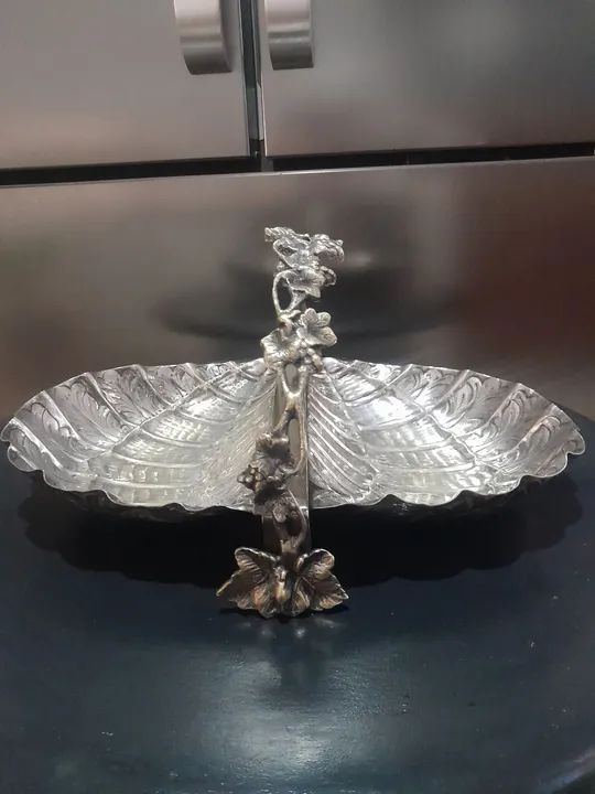 Fruteira centro de mesa Art Nouveau em bronze - Foto 5