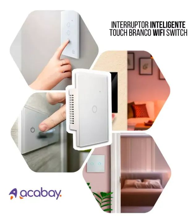 Interruptor Inteligente 1 Via Touch Branco Wi-fi Switch Kian - Foto 2