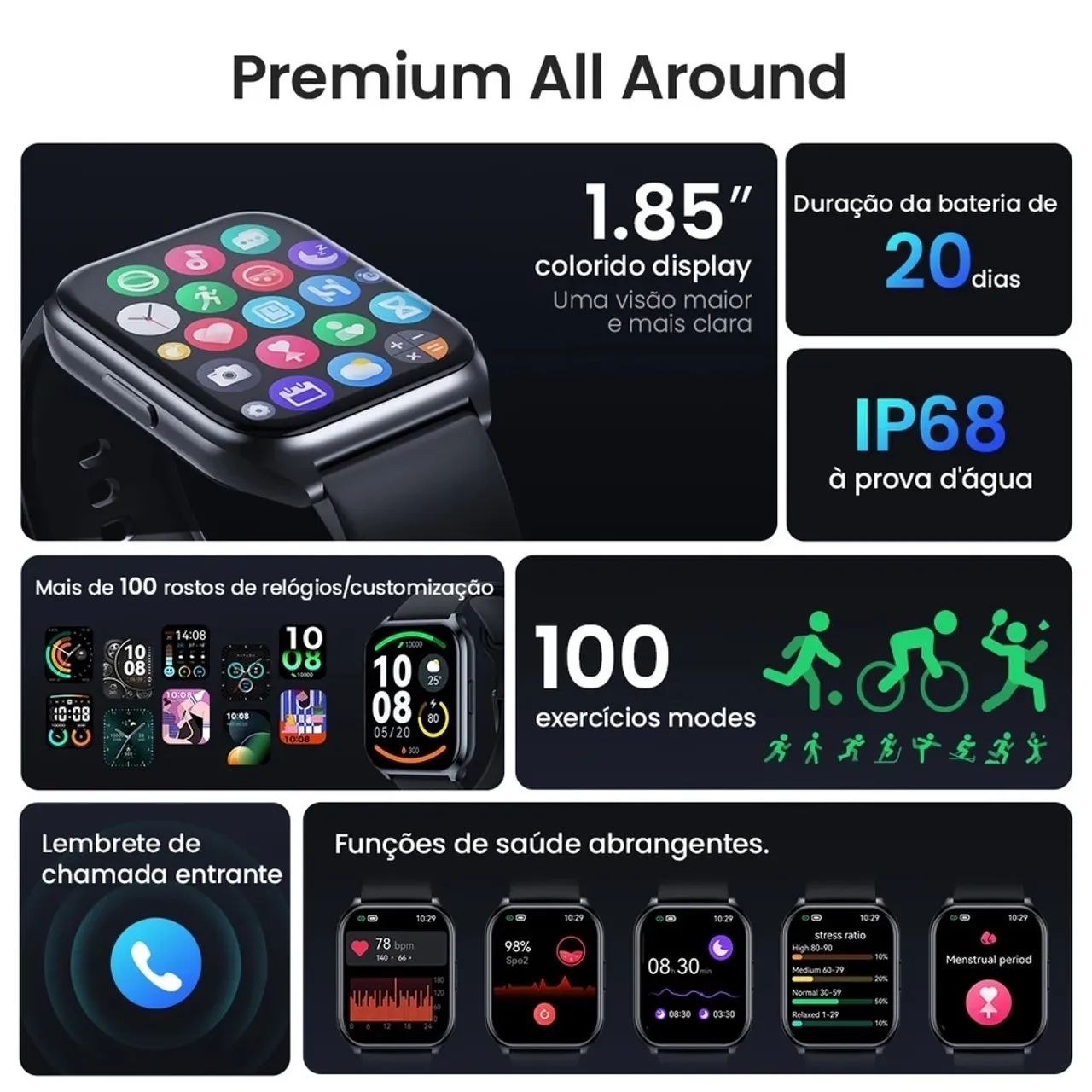 Relógio Smartwhatch Xiaomi Haylou Watch, Ligação, Notificações, Exercícios  - Foto 6