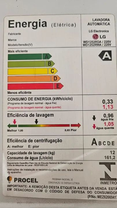 Máquina de Lavar LG Direct Drive 12kg (Lava e Seca) - Foto 5