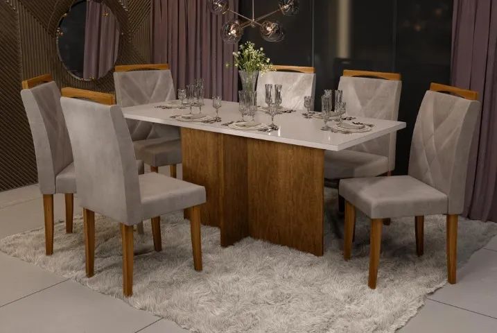 Mesa  6 Cadeiras Gonal