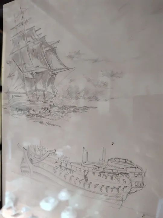 Desenho náutico assinado 85